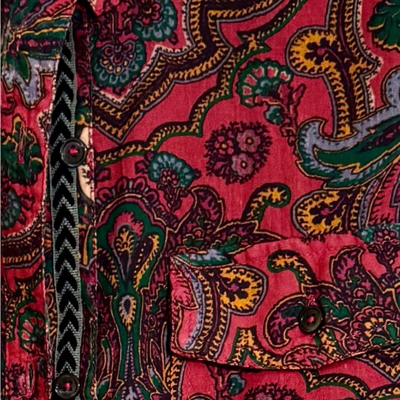 Sundance Paisley Top Size S Button Down Long Sleeve Shirt - Picture 7 of 7